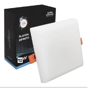 PAINEL LED INFINITO QUADR. 12W 6K CTB