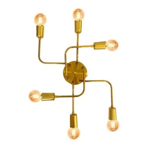 LUSTRE SINDORA  6X E14  DOURADO DCX01322-6