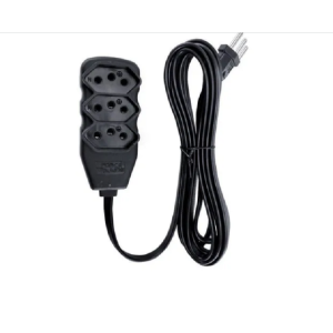 EXTENSÃO 3 TOMADAS SLIM PT C/ 10,0MTS