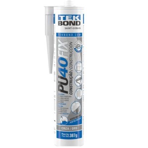 Adesivo Silicone Pu 40 Fix Selante Preto 387g Tek Bond